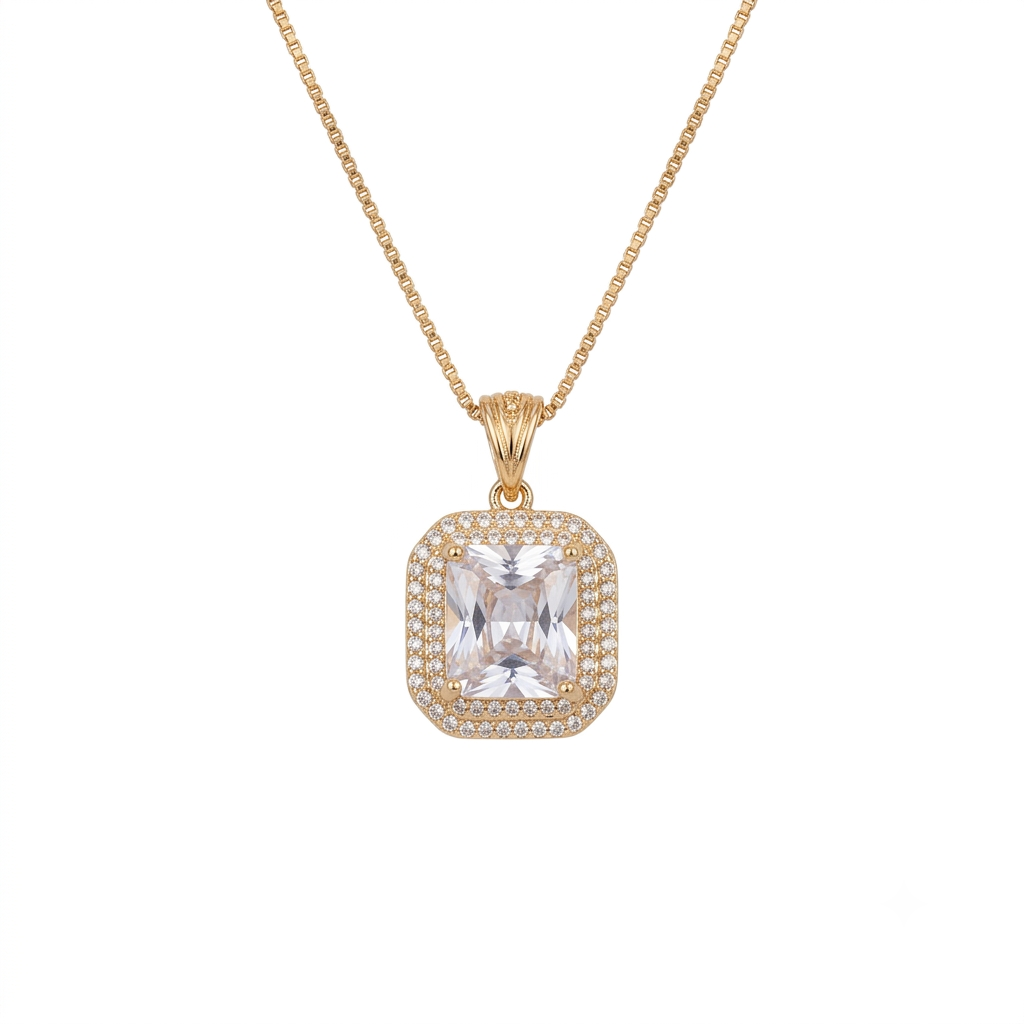 Luxury Stone Locket Necklace for Women