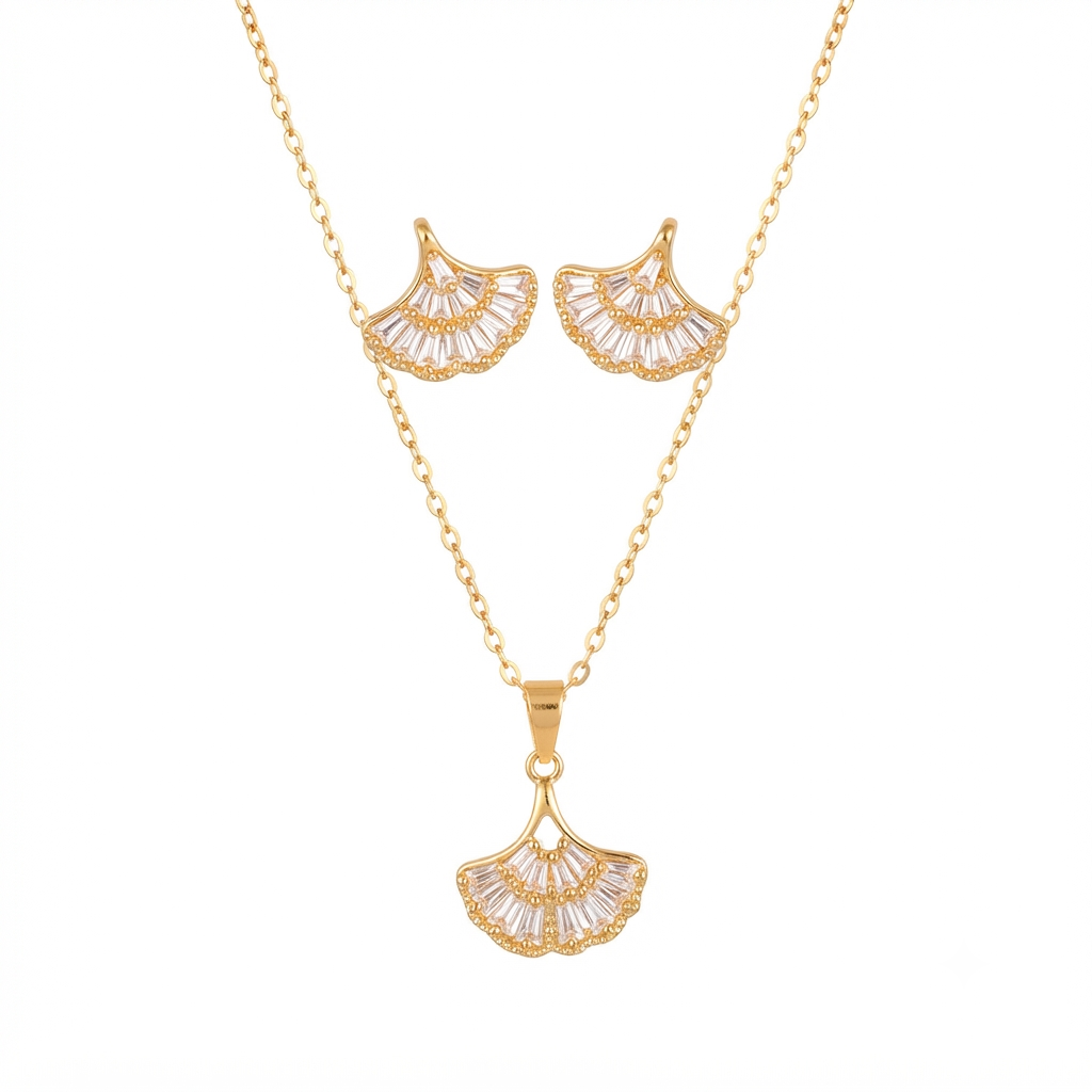 Premium Golden Locket Set with Earrings for Women | Elegant Party Jewellery