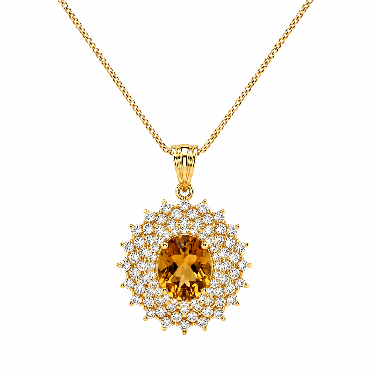 Champagne Color Locket for Women – Elegant Pendant Necklace