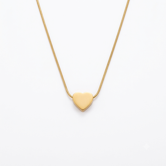 Small Decent Heart Locket Necklace for Women