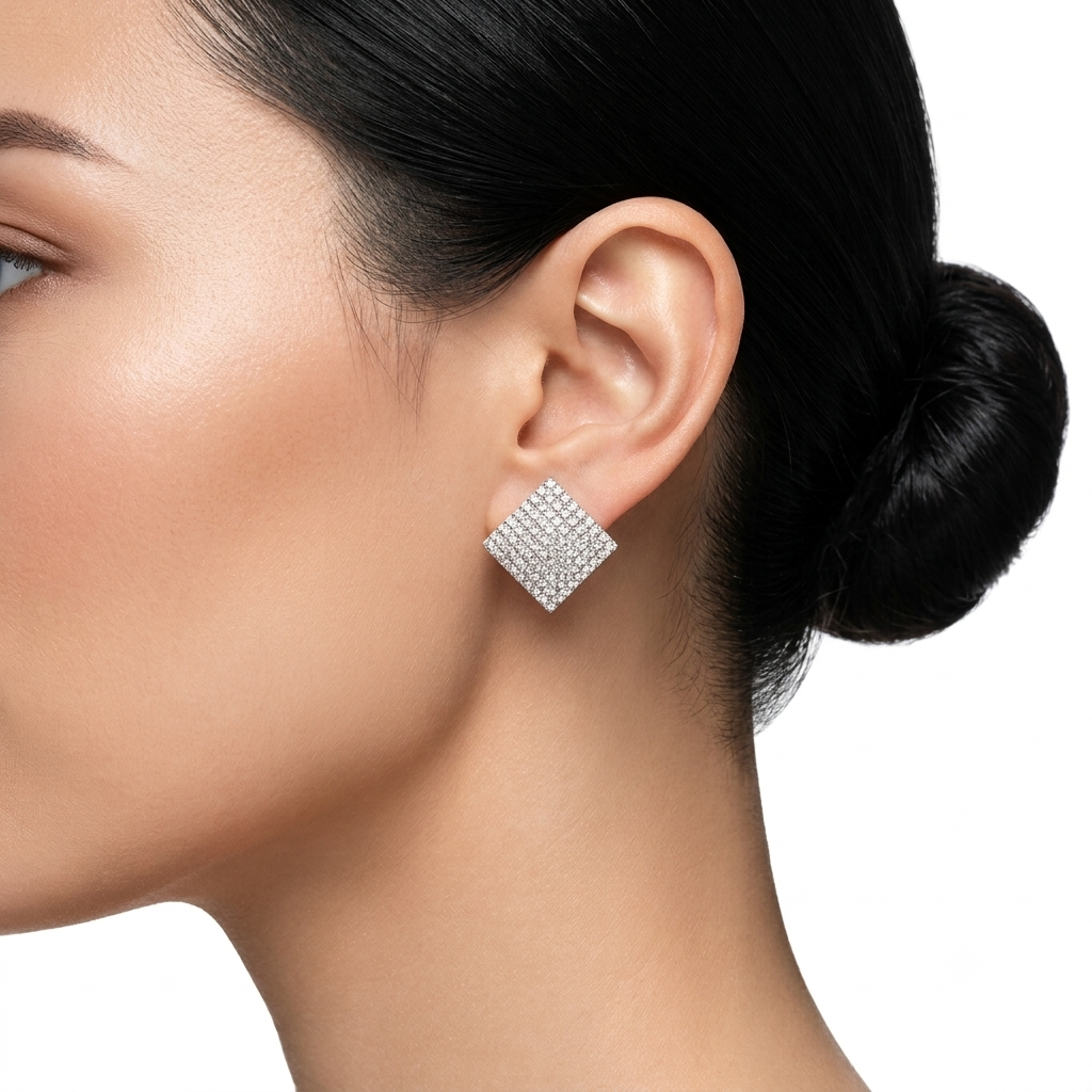 Elegant Silver Stud Earrings for Women & Girls – Premium Fashion Tops
