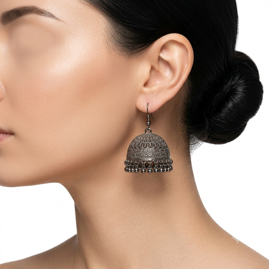 Elegant Silver Jhumky Earrings for Women