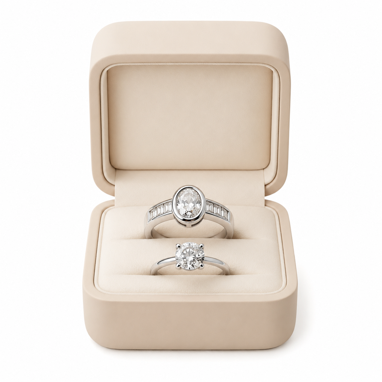 Premium Silver Couple Rings for Men & Women | Matching Adjustable Ring Set