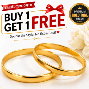 Gold-Tone Classic Bangles Set (Buy 1 Get 1 Free)
