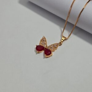 Elegant Butterfly Locket Necklace for Women