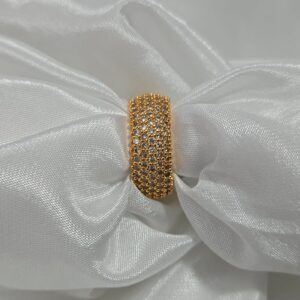 Luxury Golden Zircon Ring for Women