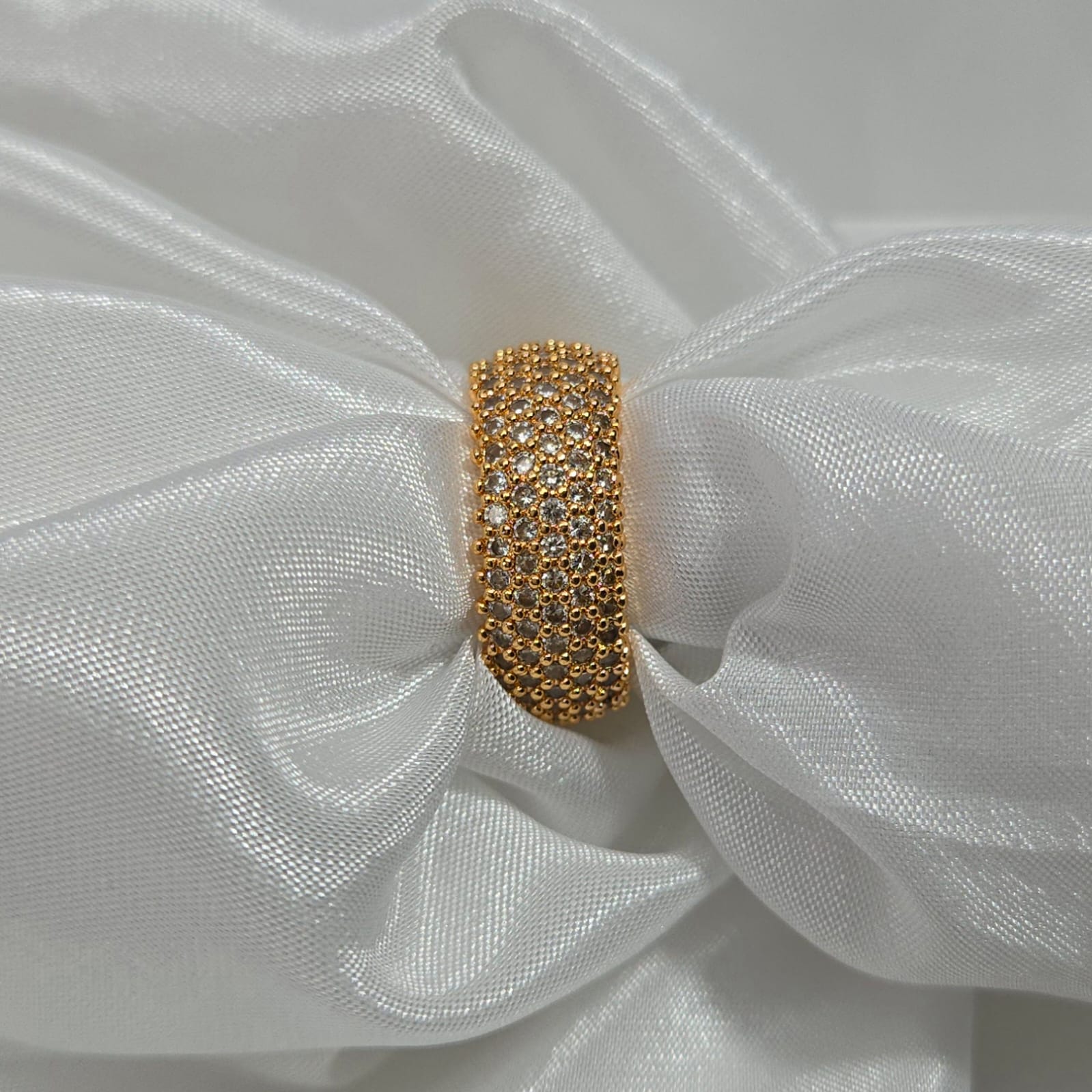 Luxury Golden Zircon Ring for Women