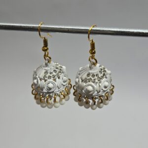 Elegant White Jhumky Earrings for Women