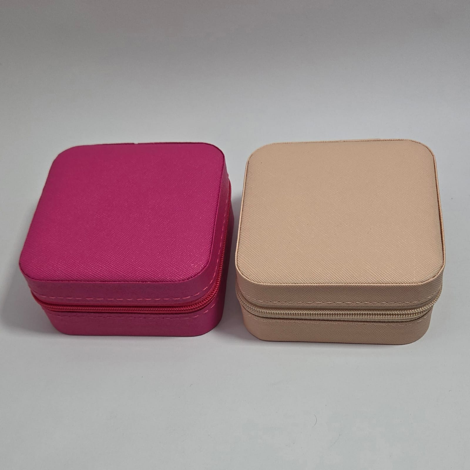 Premium Fabric Jewellery Organizer Box with Zip Closure